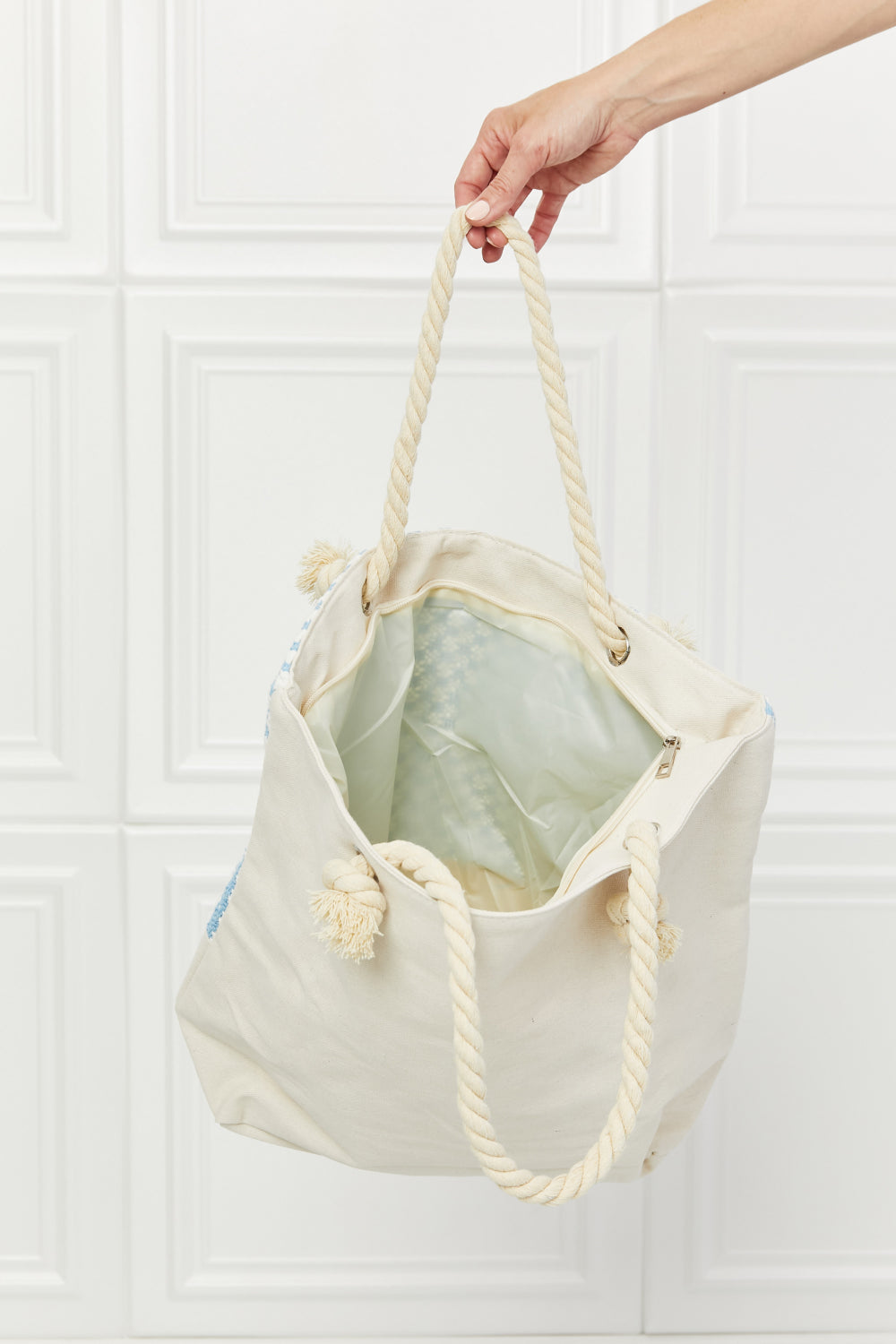 Justin Taylor Picnic Date Tassel Tote Bag  Trendsi   