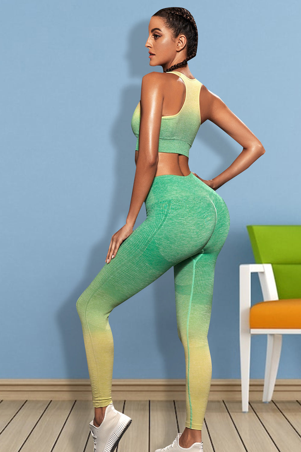 Gradient Sports Tank and Leggings Set  Trendsi   