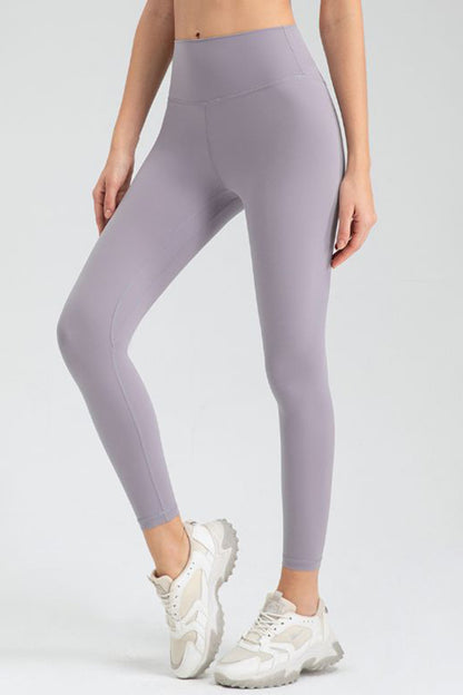 Wide Waistband Slim Fit Active Leggings  Trendsi Lavender S 