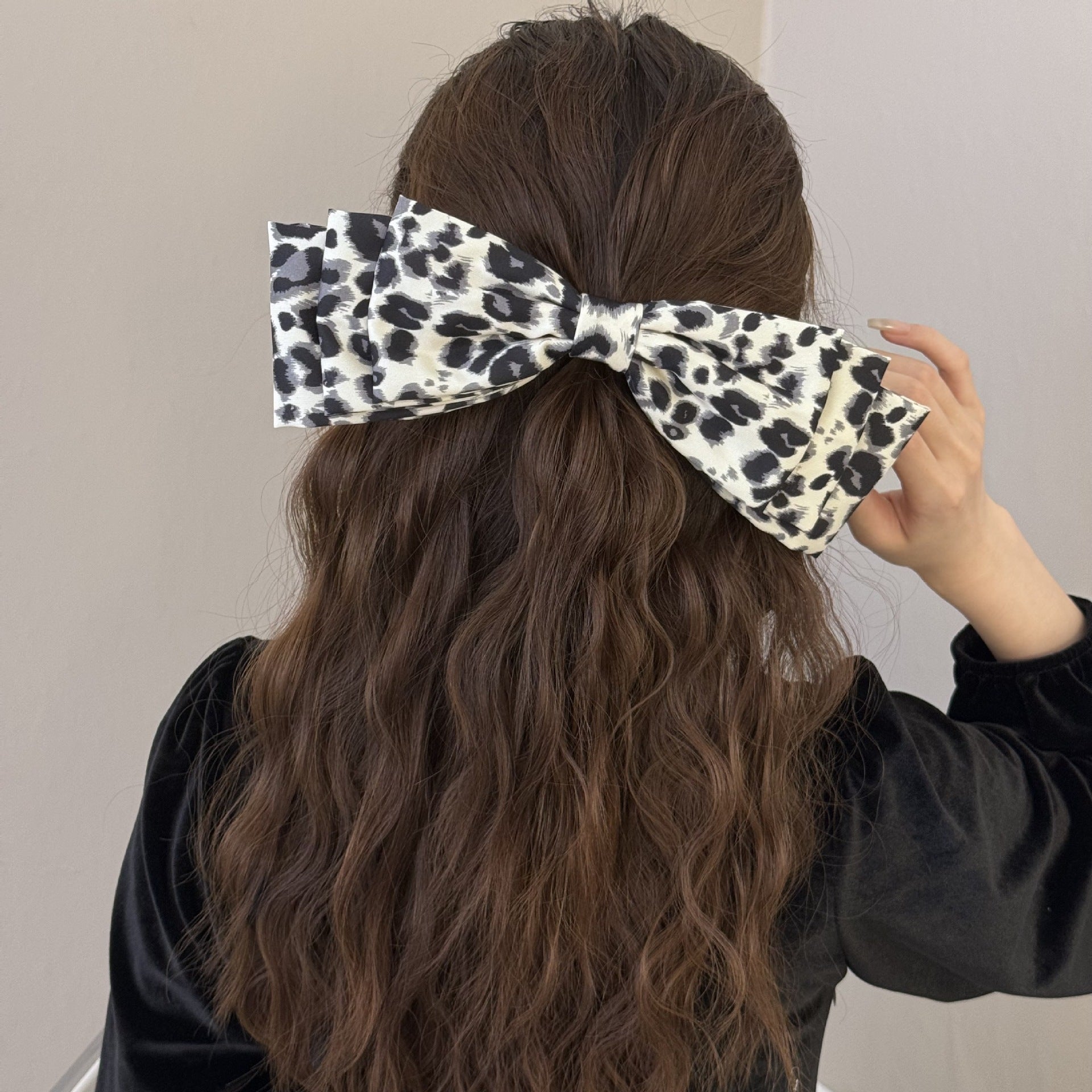 2 Piece Leopard Bow Hair Clip  Trendsi   