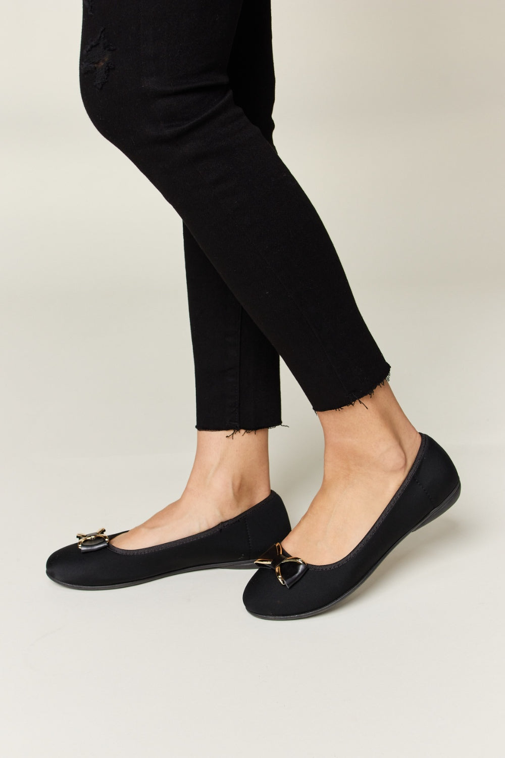 Forever Link Metal Buckle Flat Loafers  Trendsi   