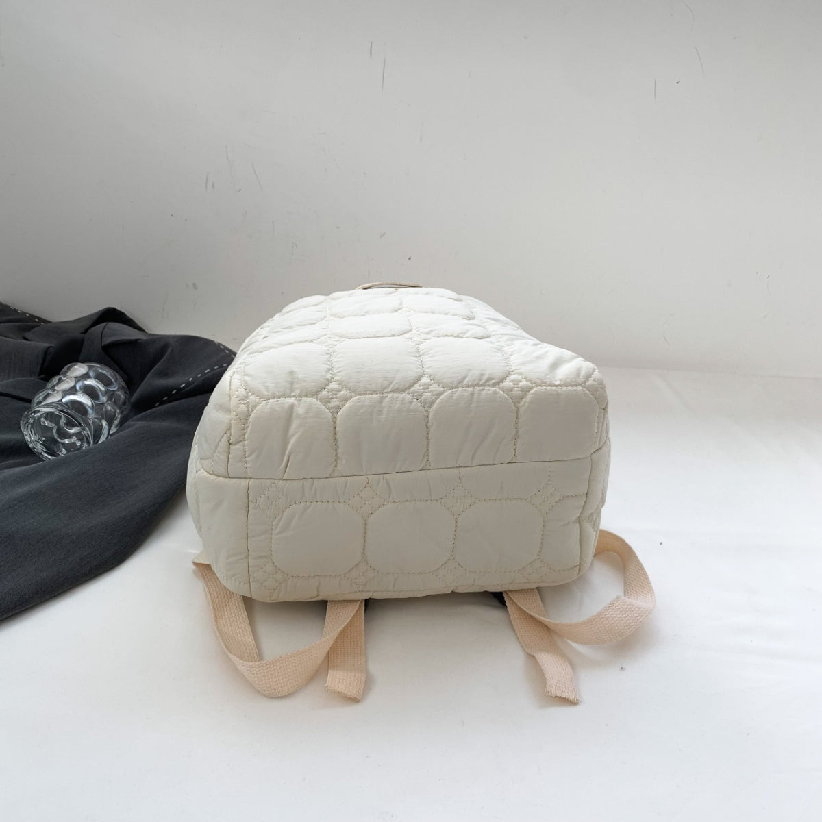 Quilted Polyester Backpack Bag