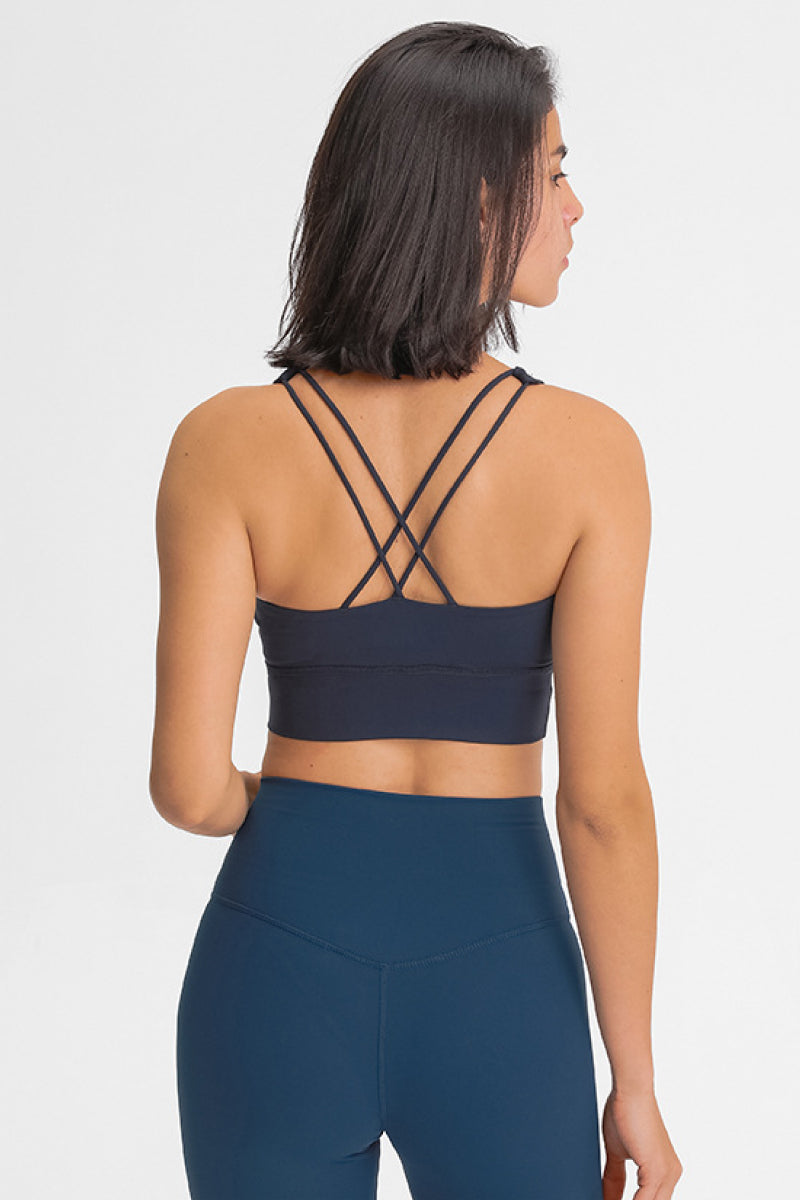 Double-Strap Cross-Back Sports Bra