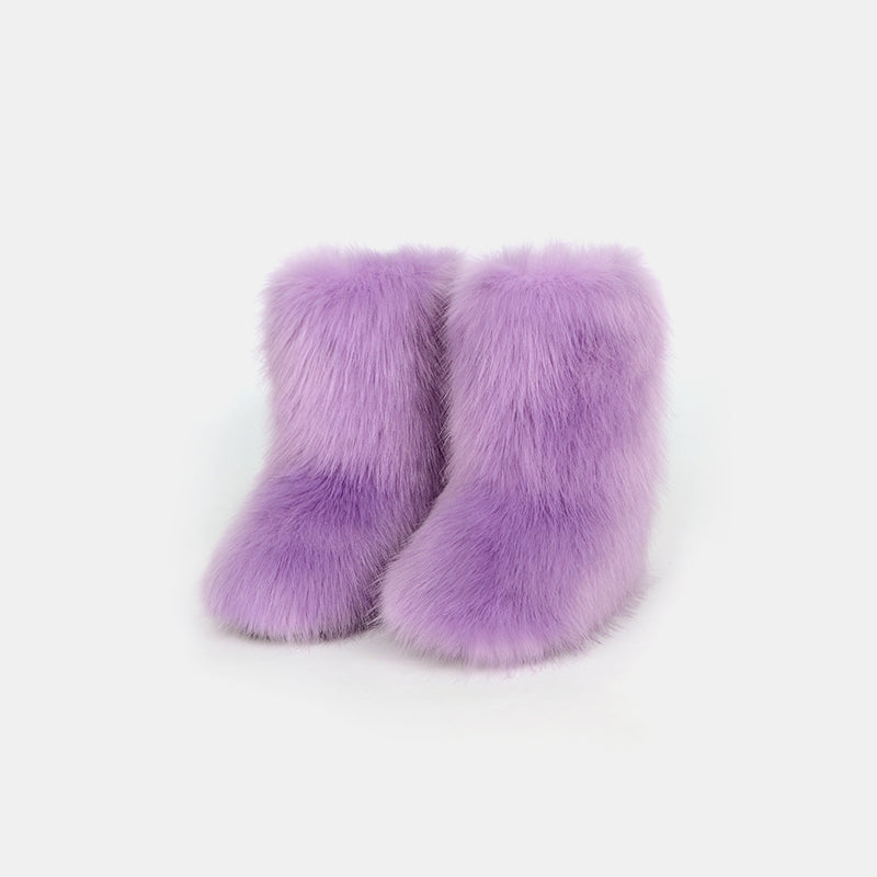 Thermal Fuzzy Platform Boots  Trendsi Lavender 36(US5) 