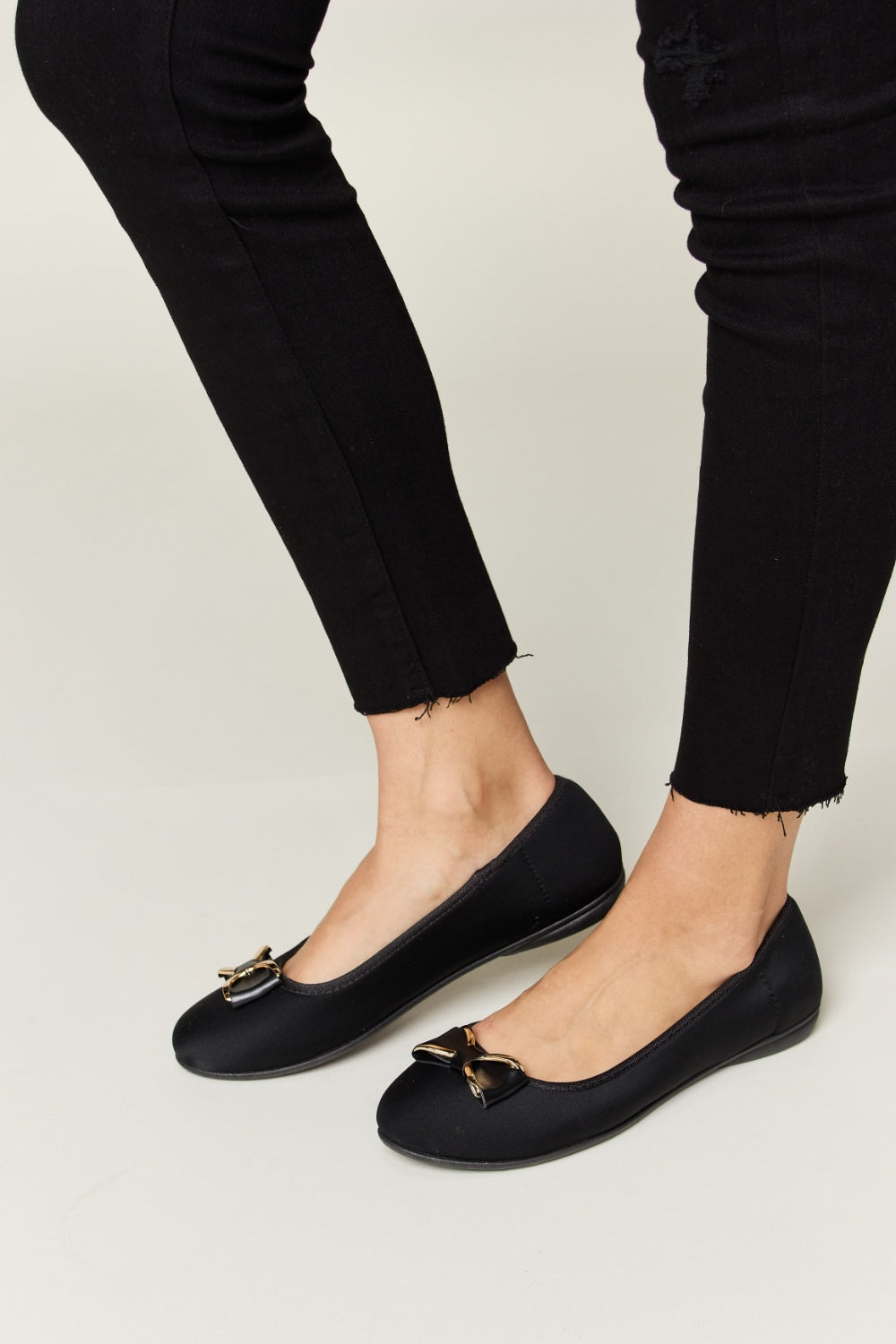 Forever Link Metal Buckle Flat Loafers  Trendsi   