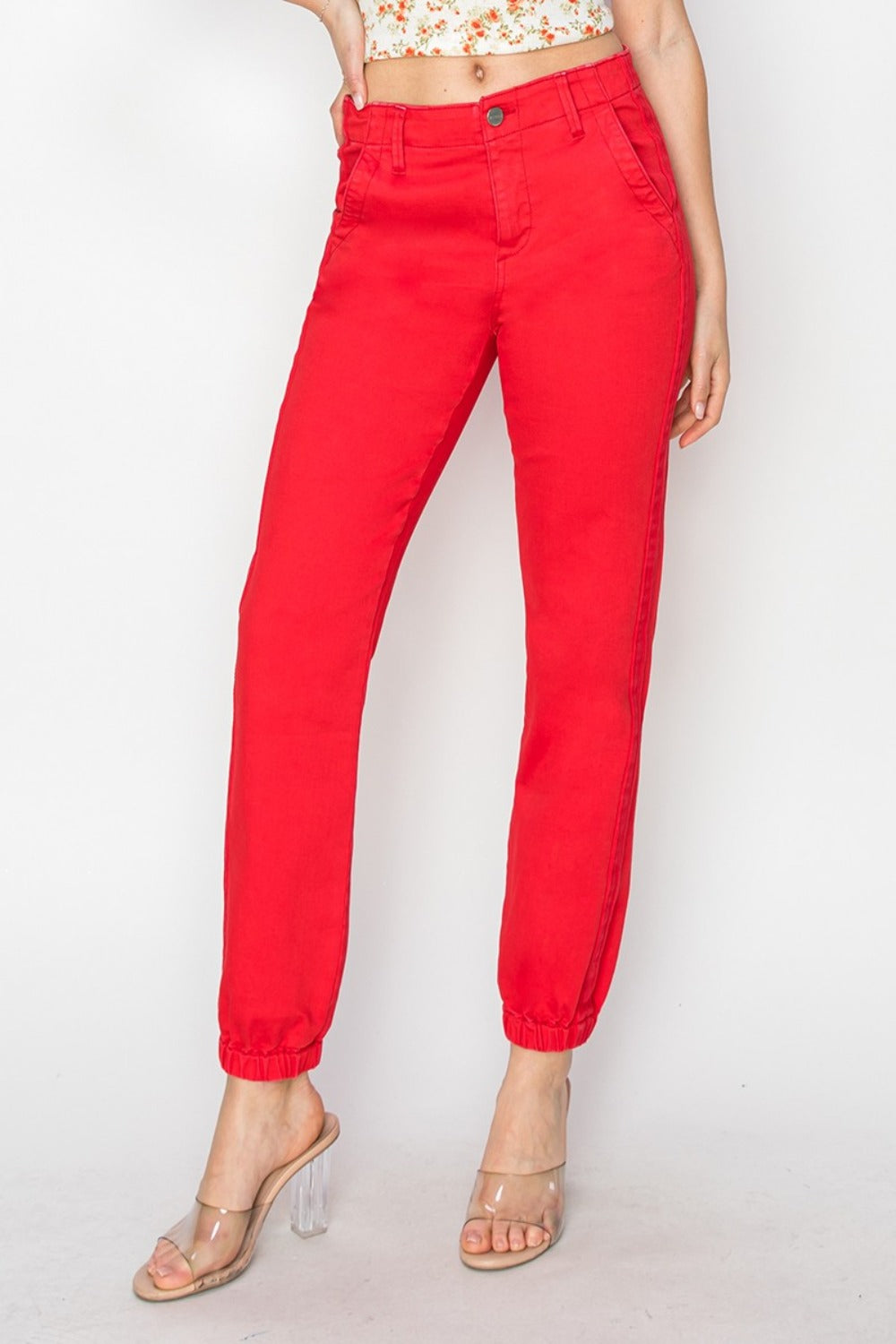 RISEN Full Size High Waisted Jogger Jeans  Trendsi   