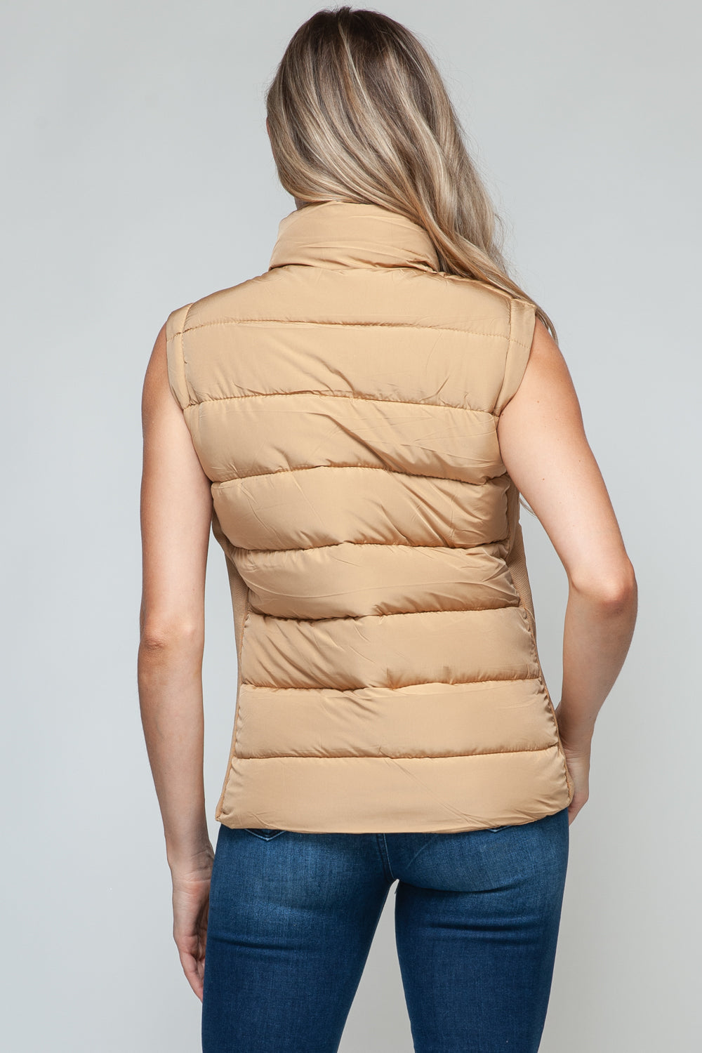 Snobbish Zip Up Turtleneck Vest with Pockets  Trendsi   