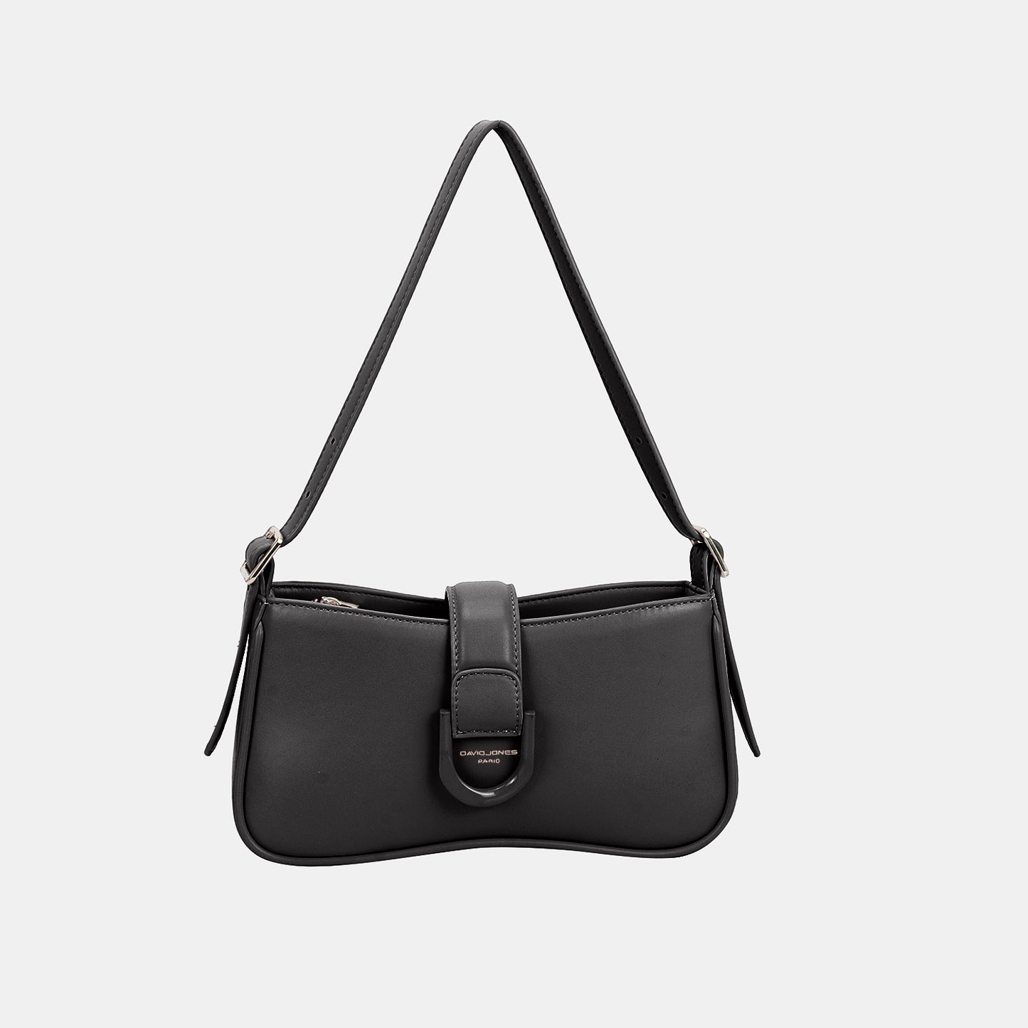 David Jones PU Leather Shoulder Bag  Trendsi Black One Size 