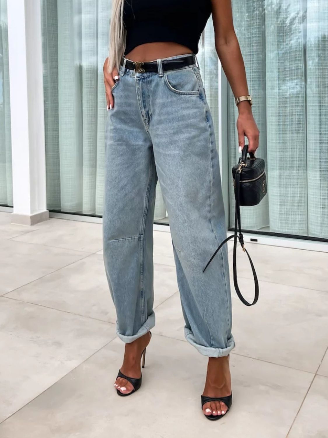 High Waist Wide Leg Jeans  Trendsi   