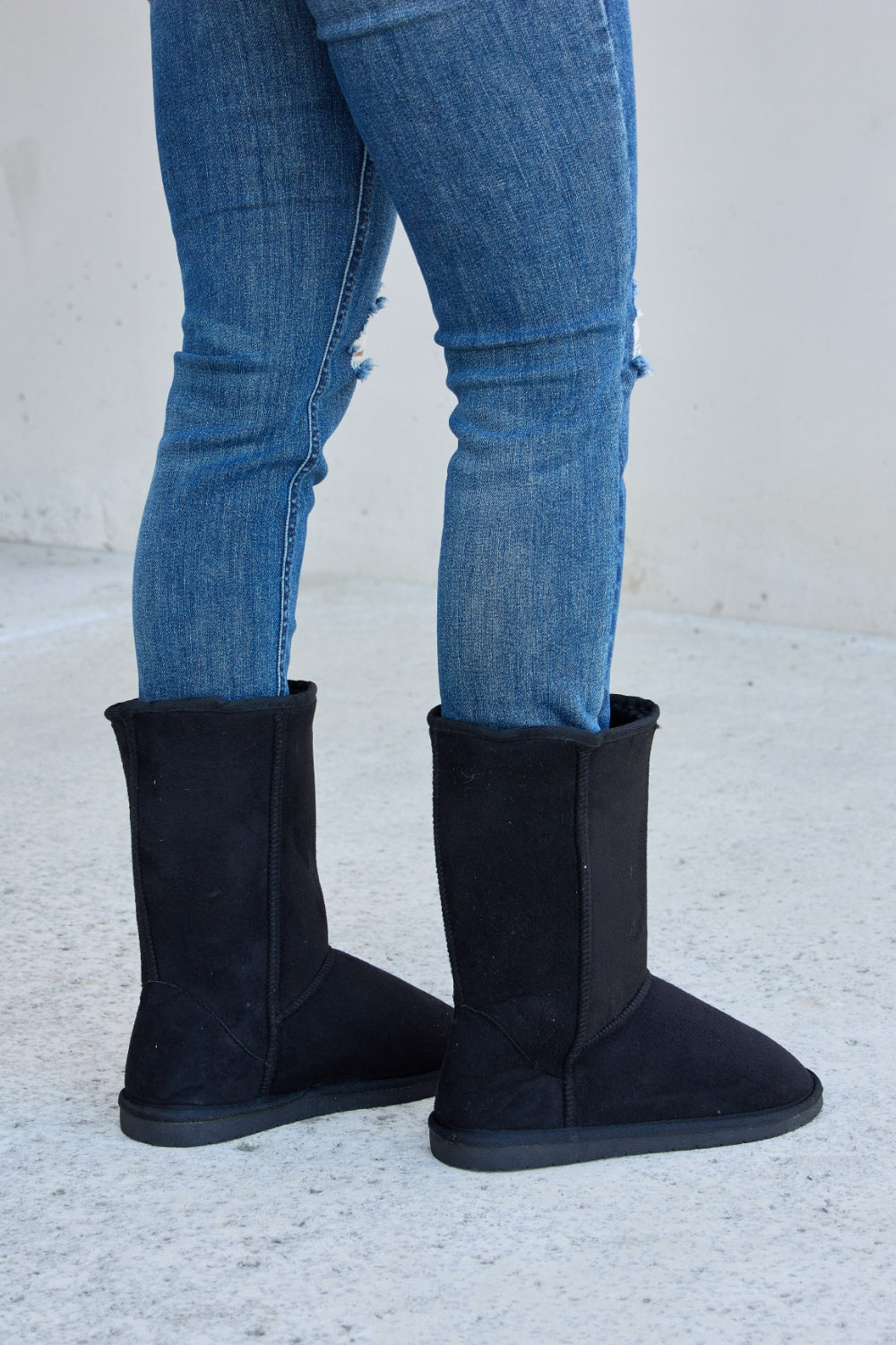 Forever Link Thermal Lined Flat Boots  Trendsi   