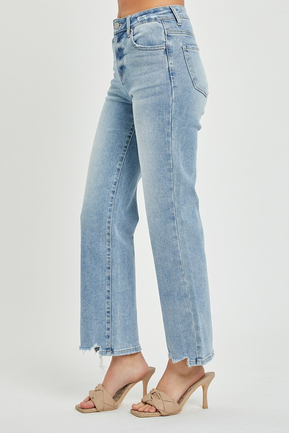 RISEN Full Size High Rise Straight Jeans  Trendsi   