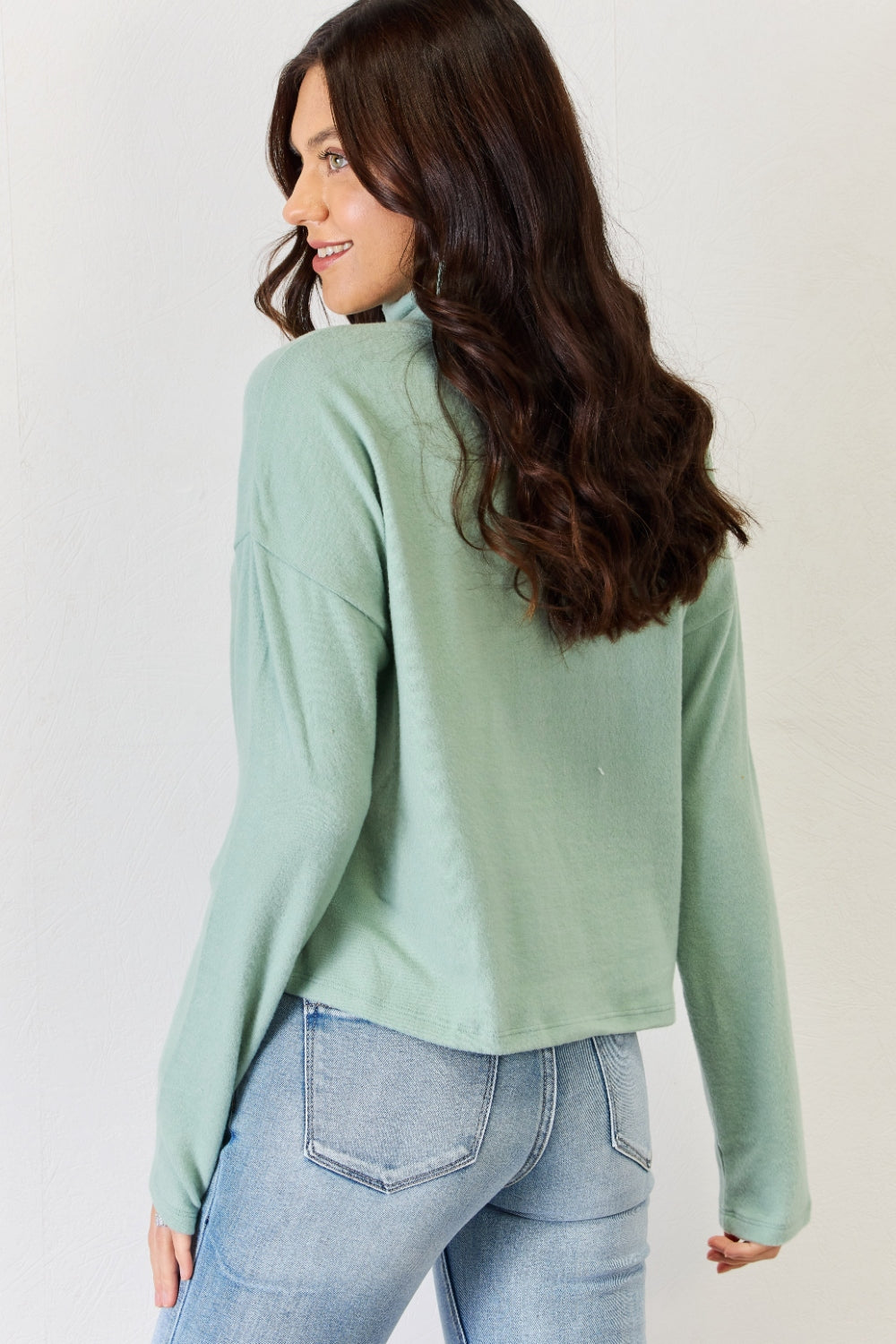 HYFVE Long Sleeve Turtleneck Top Blouse Trendsi   