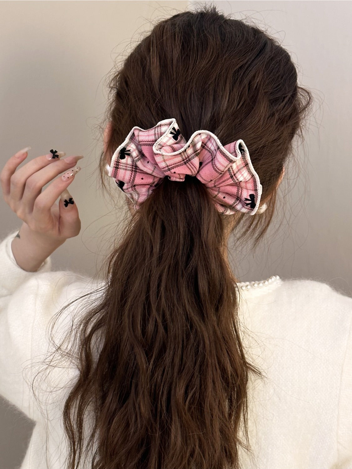 3-Piece Plaid Contrast Elastic Hair Scrunchy  Trendsi   