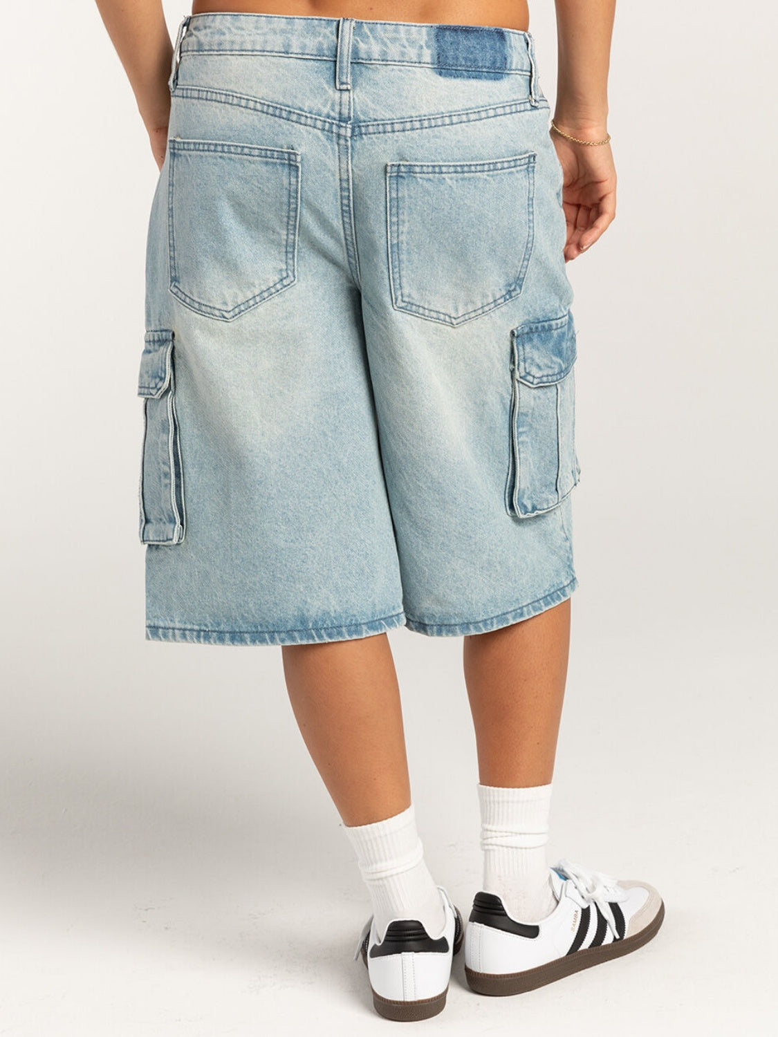 Mid-Rise Waist Denim Shorts with Pockets  Trendsi   