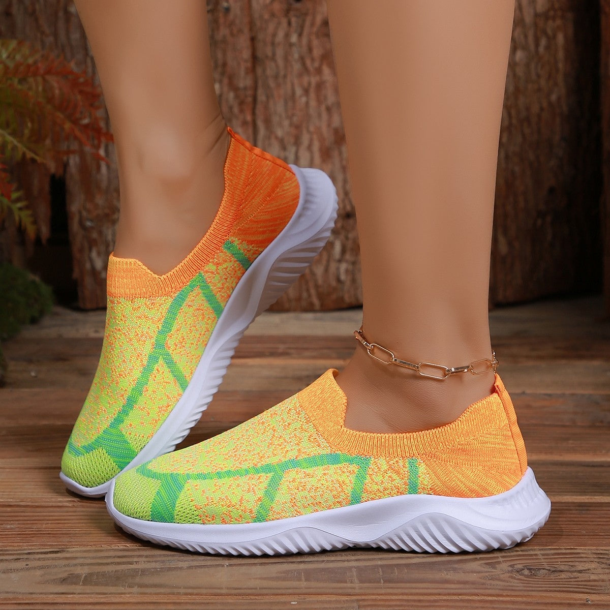 Breathable Mesh Round Toe Sneakers  Trendsi   