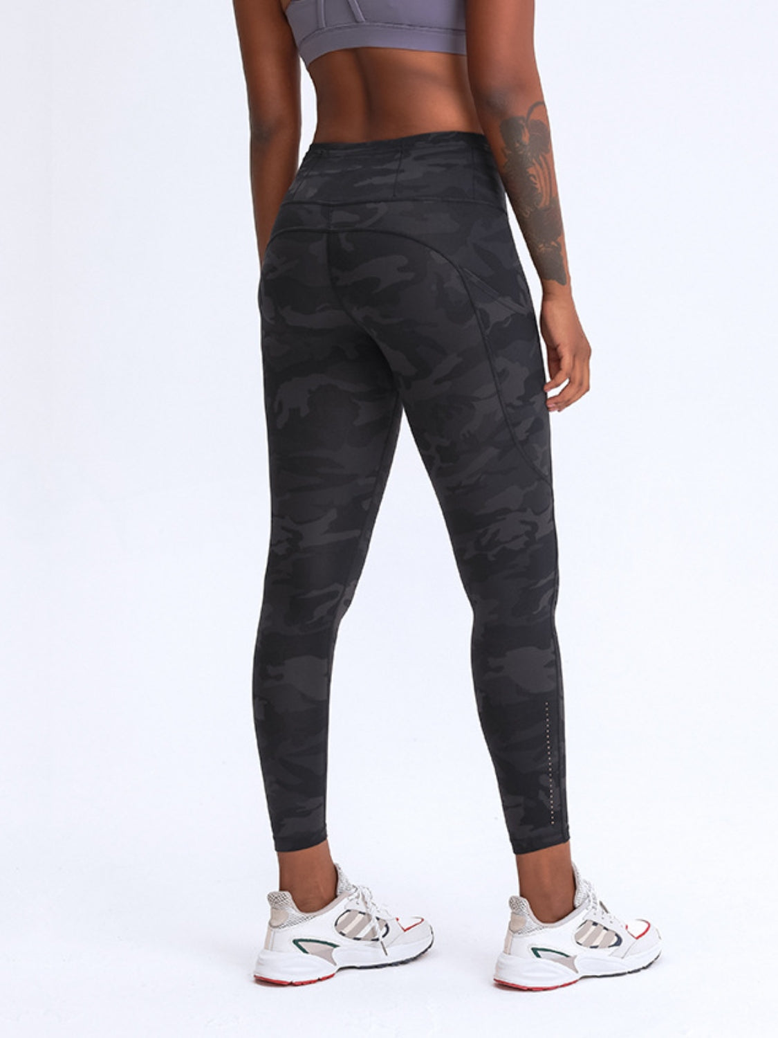 Millennia Wide Waistband Leggings with Pockets  Trendsi   