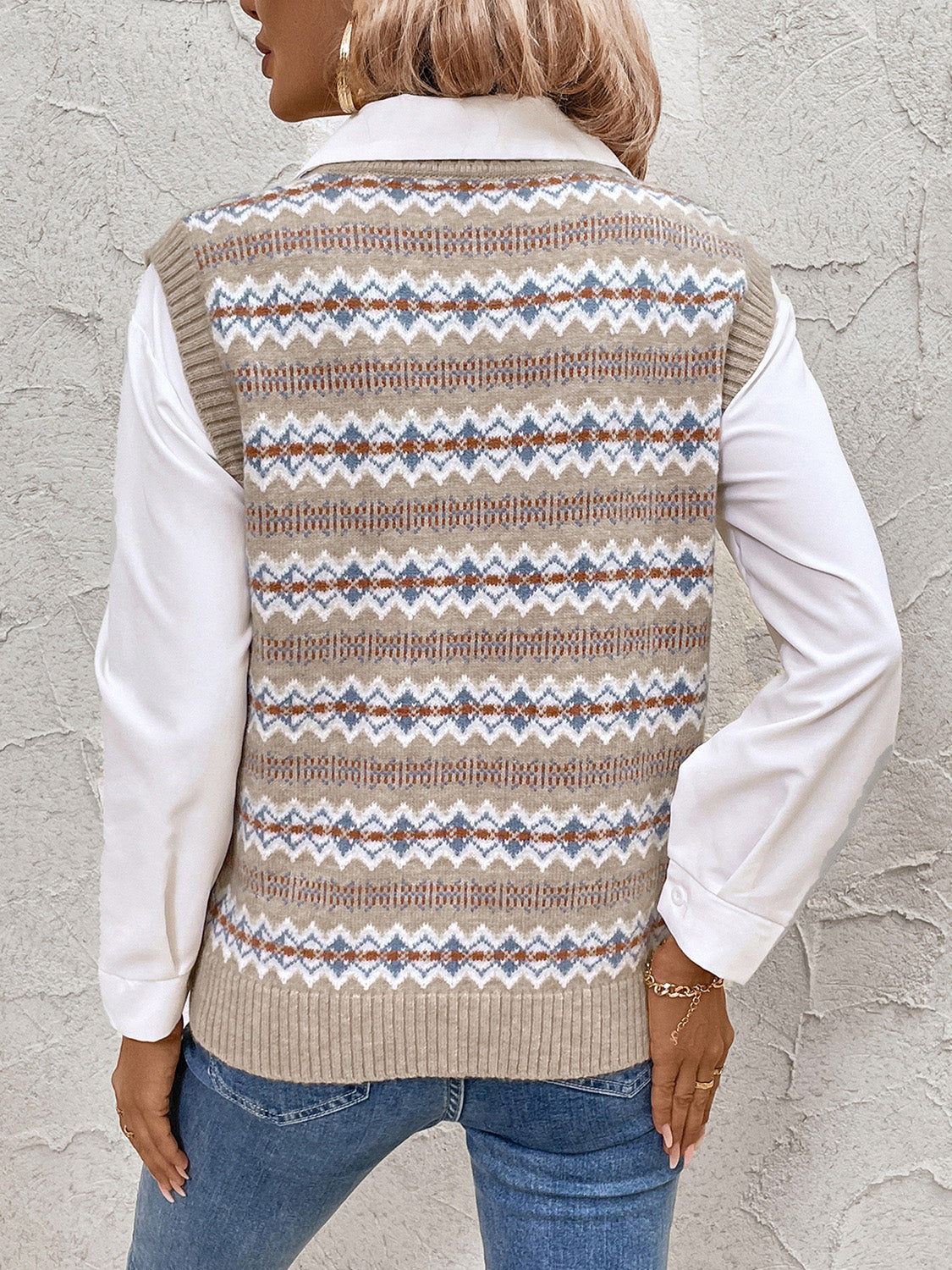 Perfee V-Neck Sweater Vest  Trendsi   