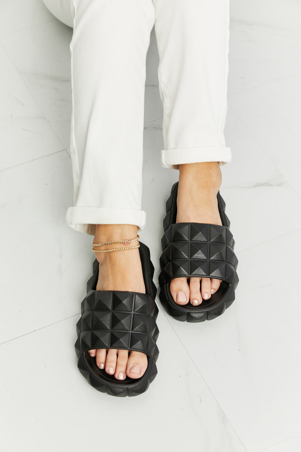 Legend Let's Chill 3D Stud Slide Sandal  Trendsi   