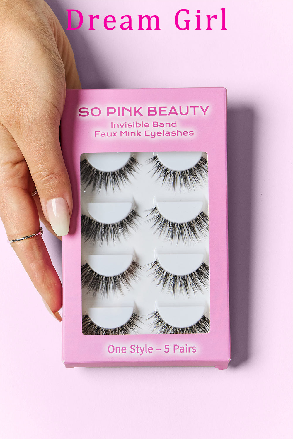 SO PINK BEAUTY Faux Mink Eyelashes 5 Pairs  Trendsi Dream Girl One Size 