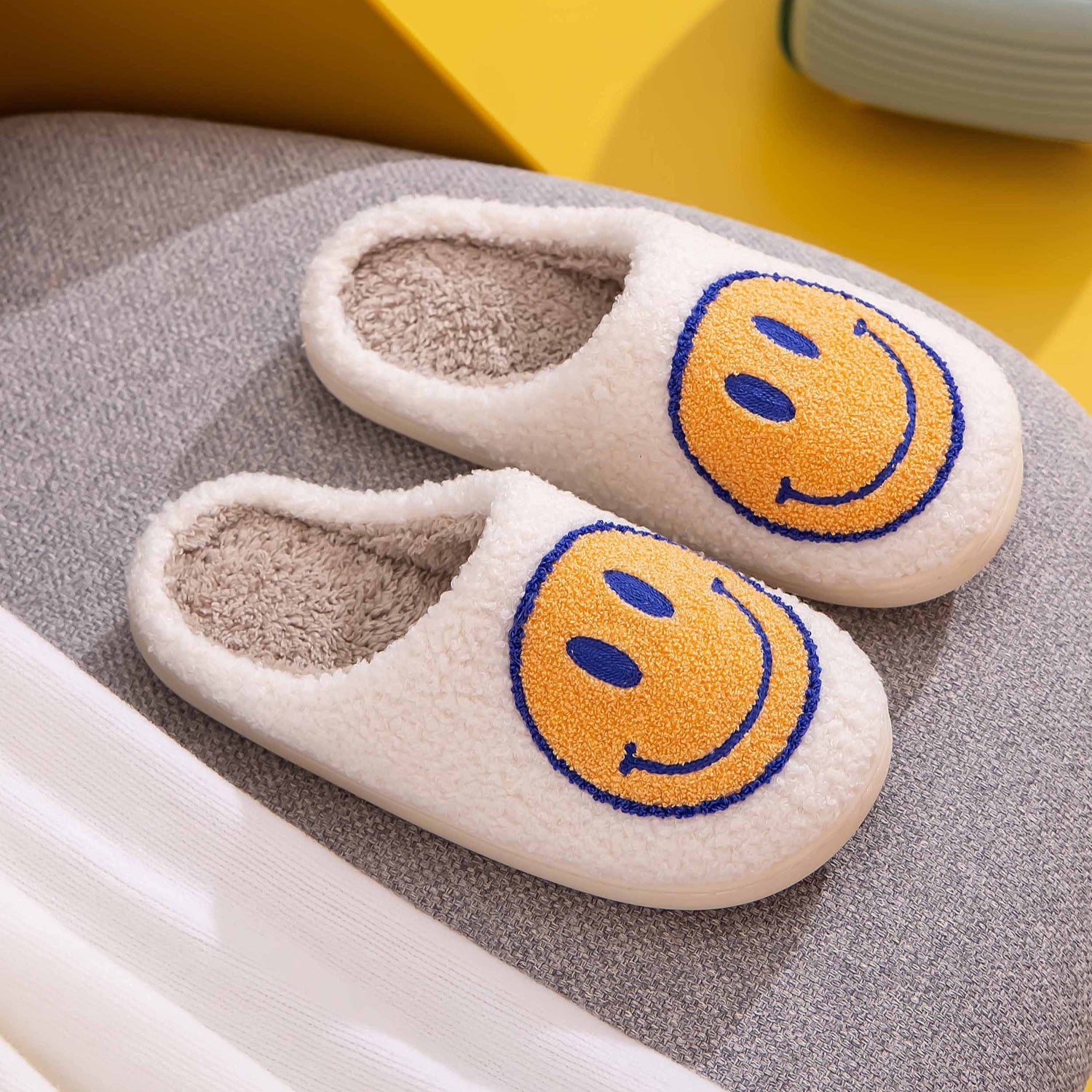 Melody Smiley Face Slippers  Trendsi   