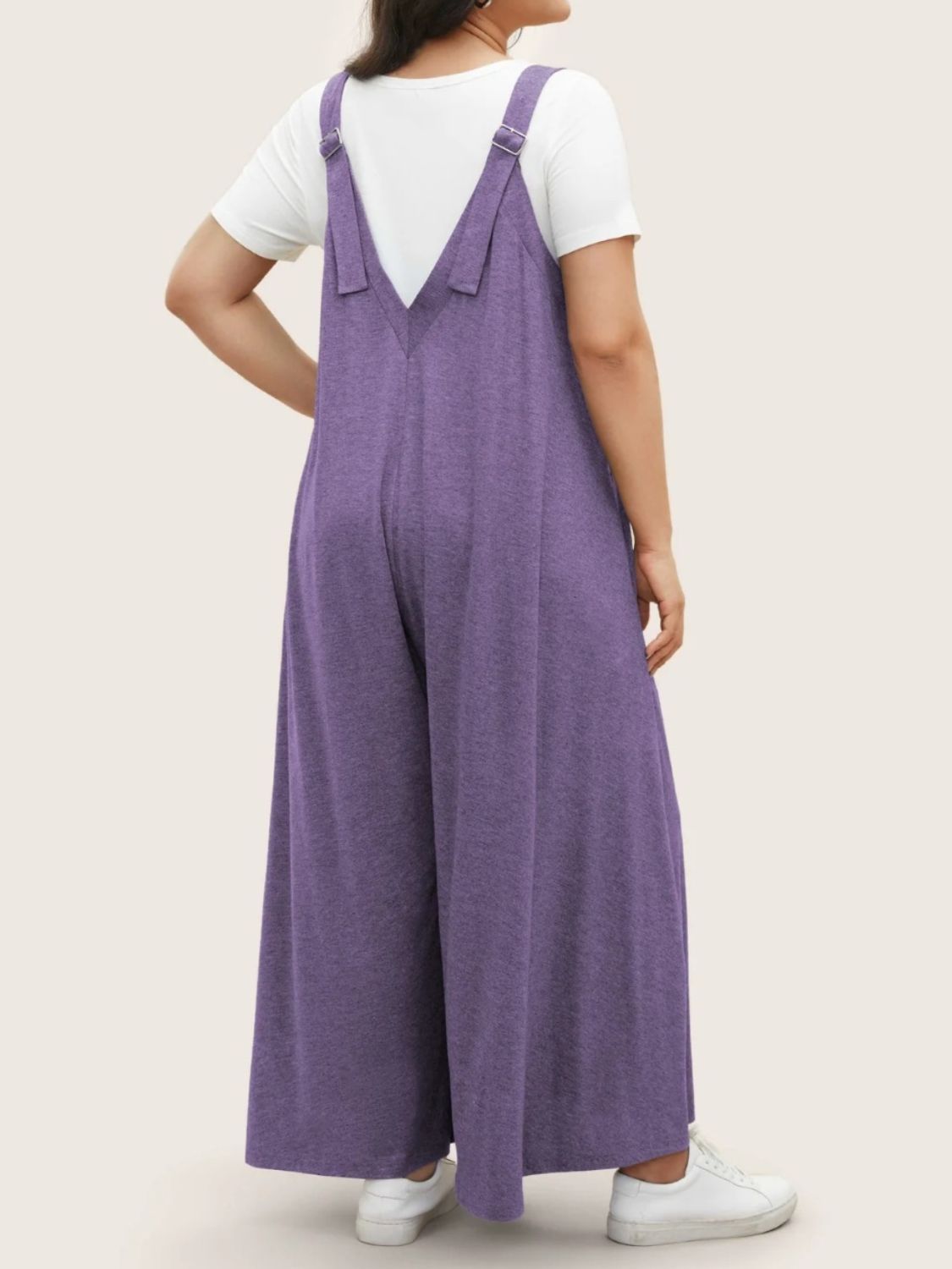 Full Size Pocketed Wide Leg Overalls  Trendsi   