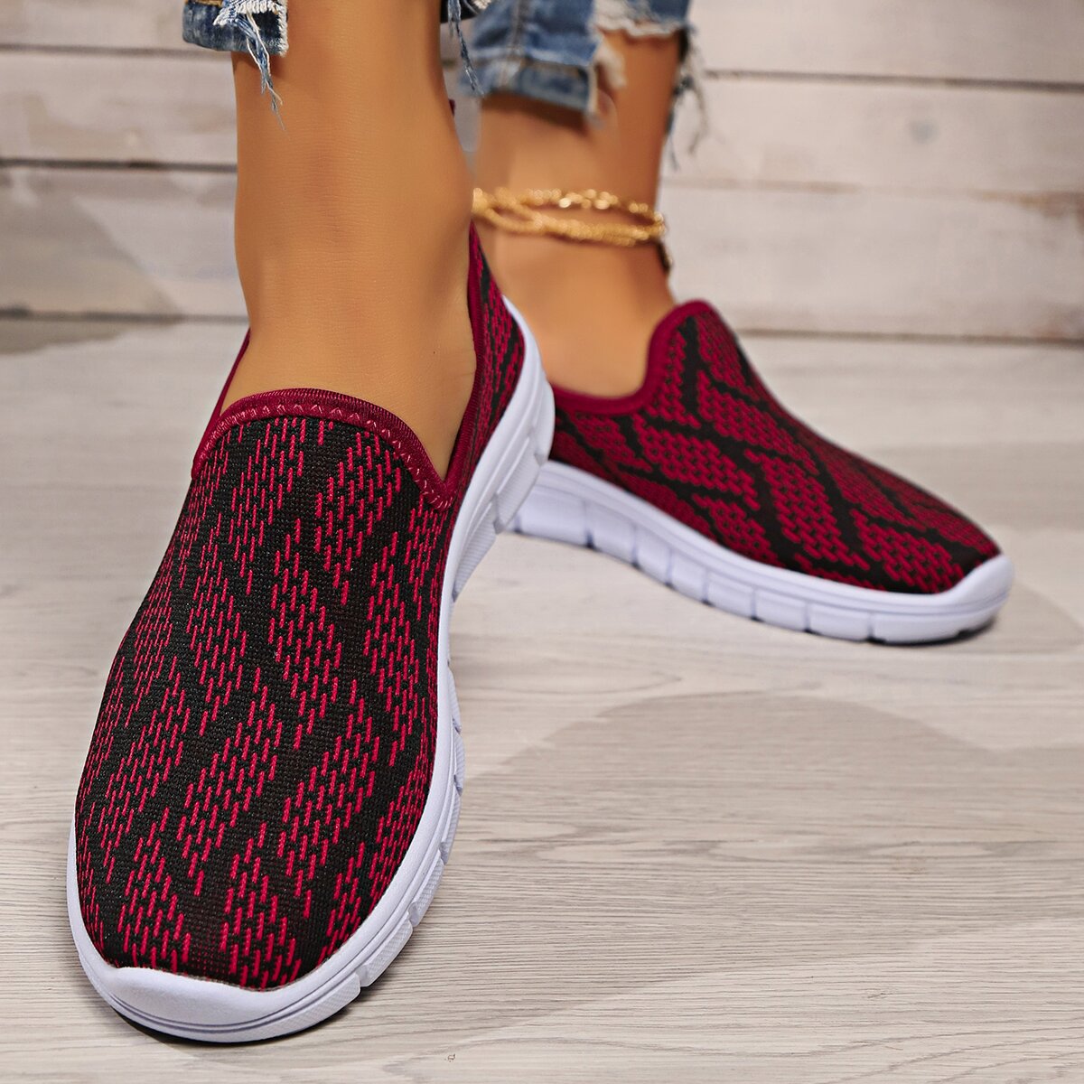 Round Toe Flat Slip-Ons  Trendsi   