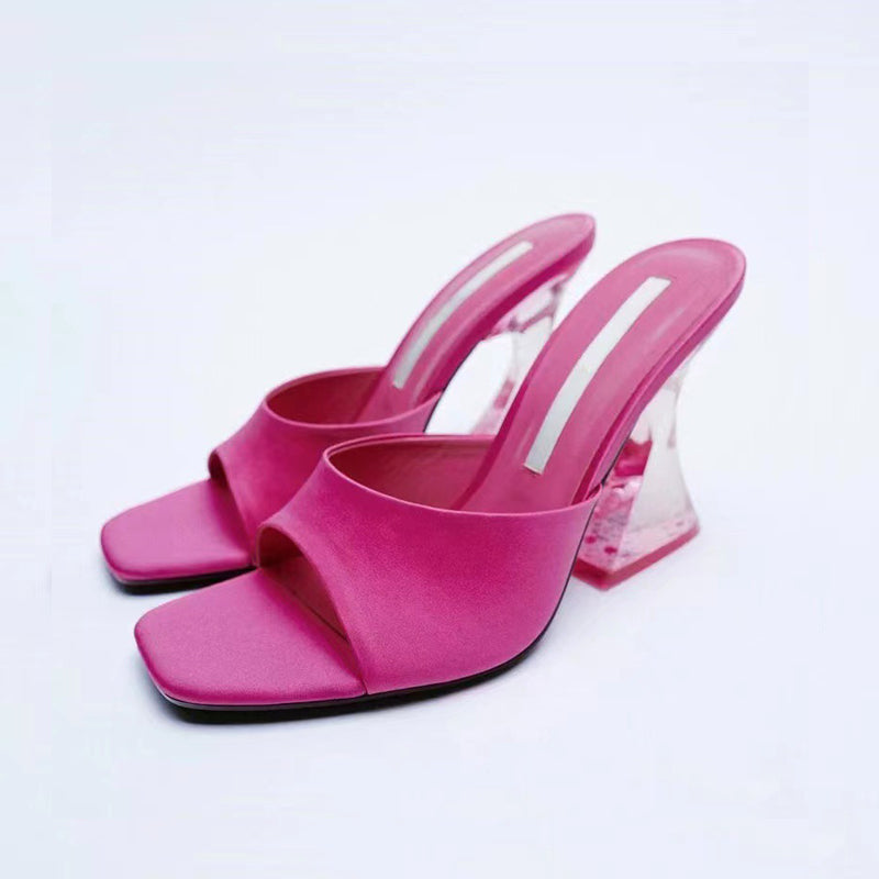 Open Toe High Heel Sandals  Trendsi Hot Pink 36(US5) 