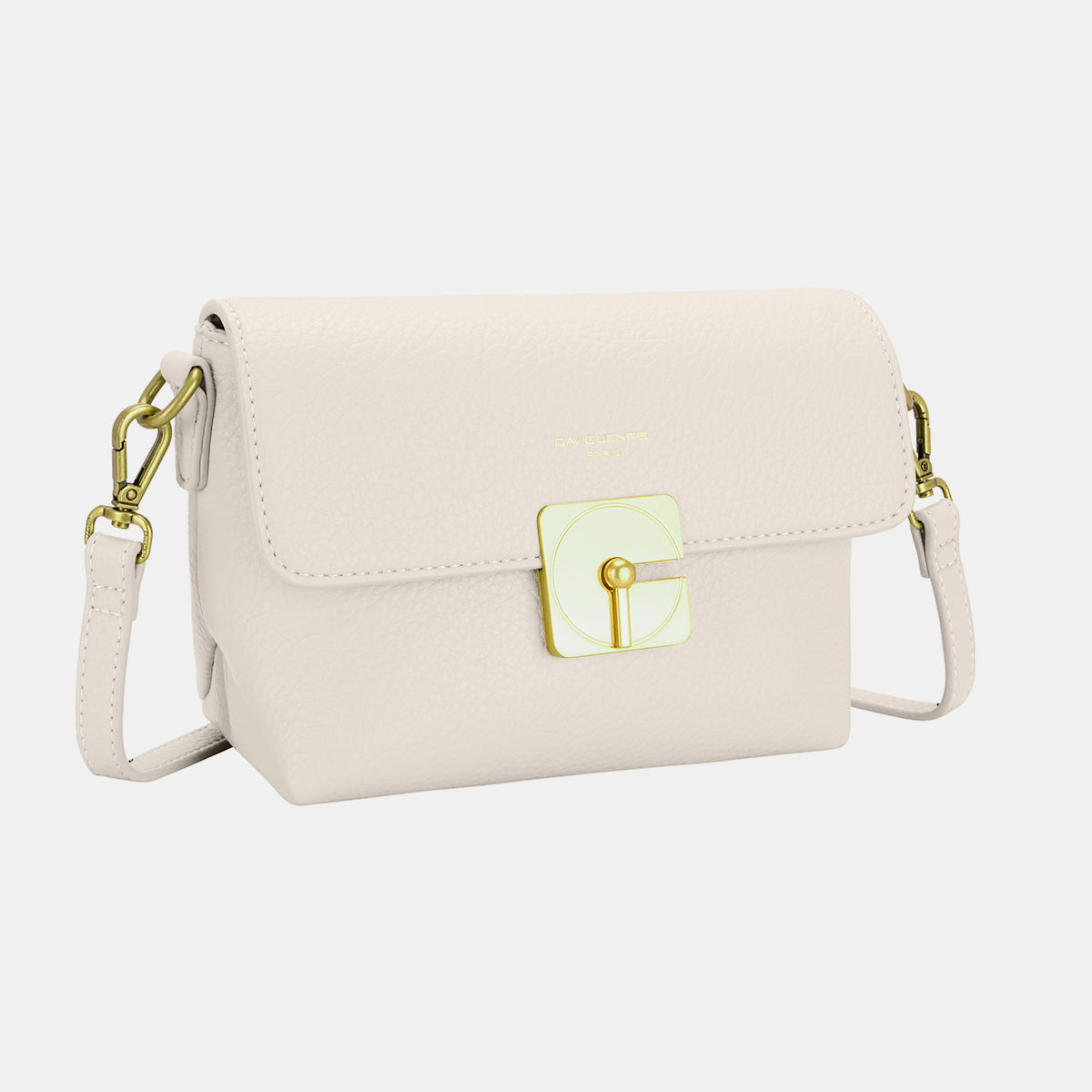 David Jones PU Leather Crossbody Bag  Trendsi Ivory One Size 