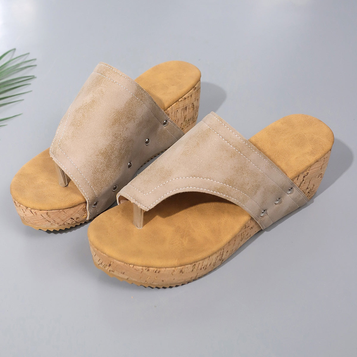 PU Leather Wedge Sandals  Trendsi   