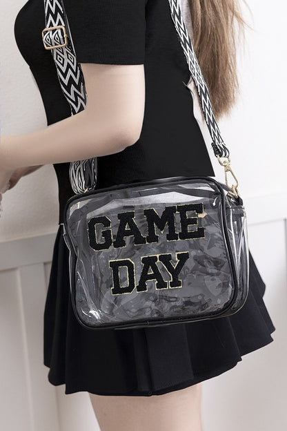 Zenana GAME DAY Stadium Approved Transparent Crossbody Bag  Trendsi   