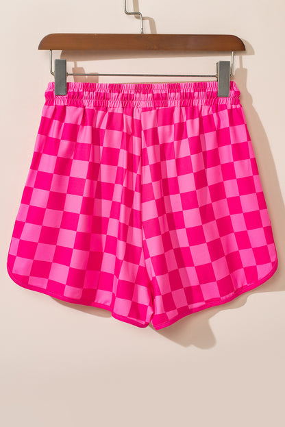 Drawstring Checkered Shorts with Pockets  Trendsi   