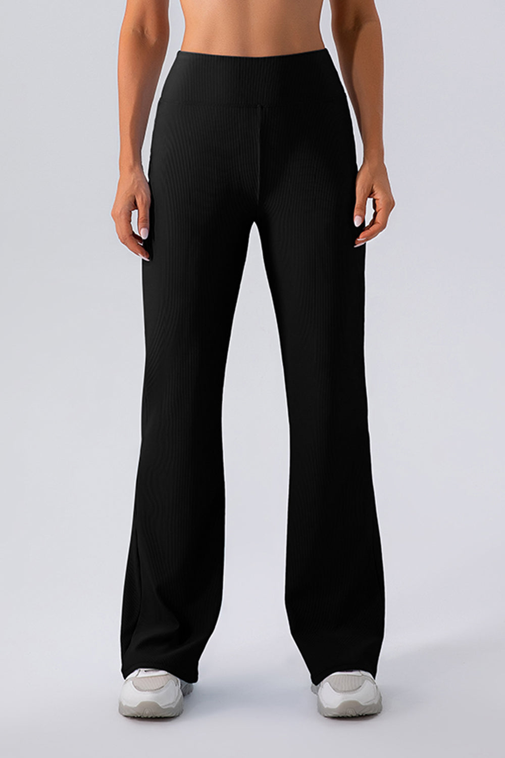 High Waist Straight Active Pants  Trendsi Black S 