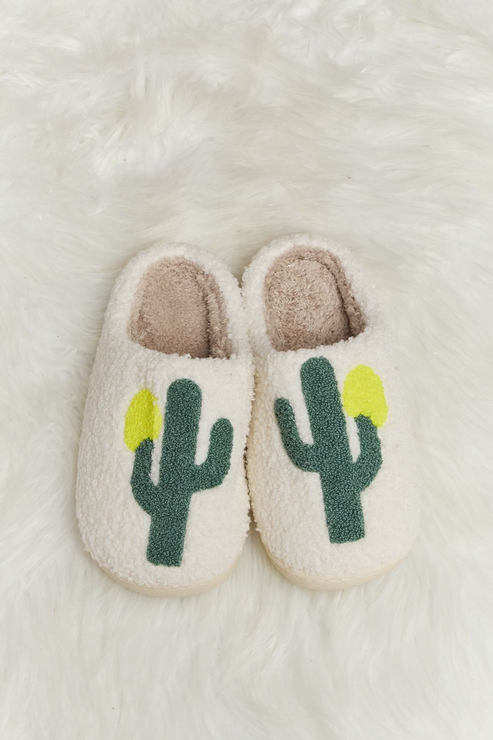 Melody Cactus Plush Slide Slippers  Trendsi   