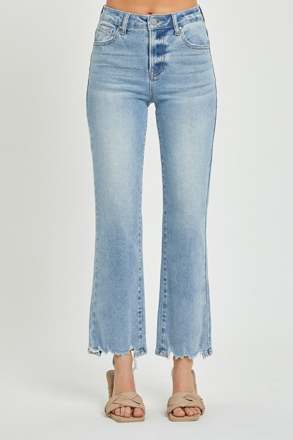 RISEN Full Size High Rise Straight Jeans  Trendsi   