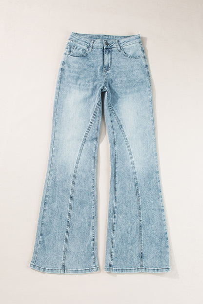 High Waist Bootcut Jeans with Pockets  Trendsi   