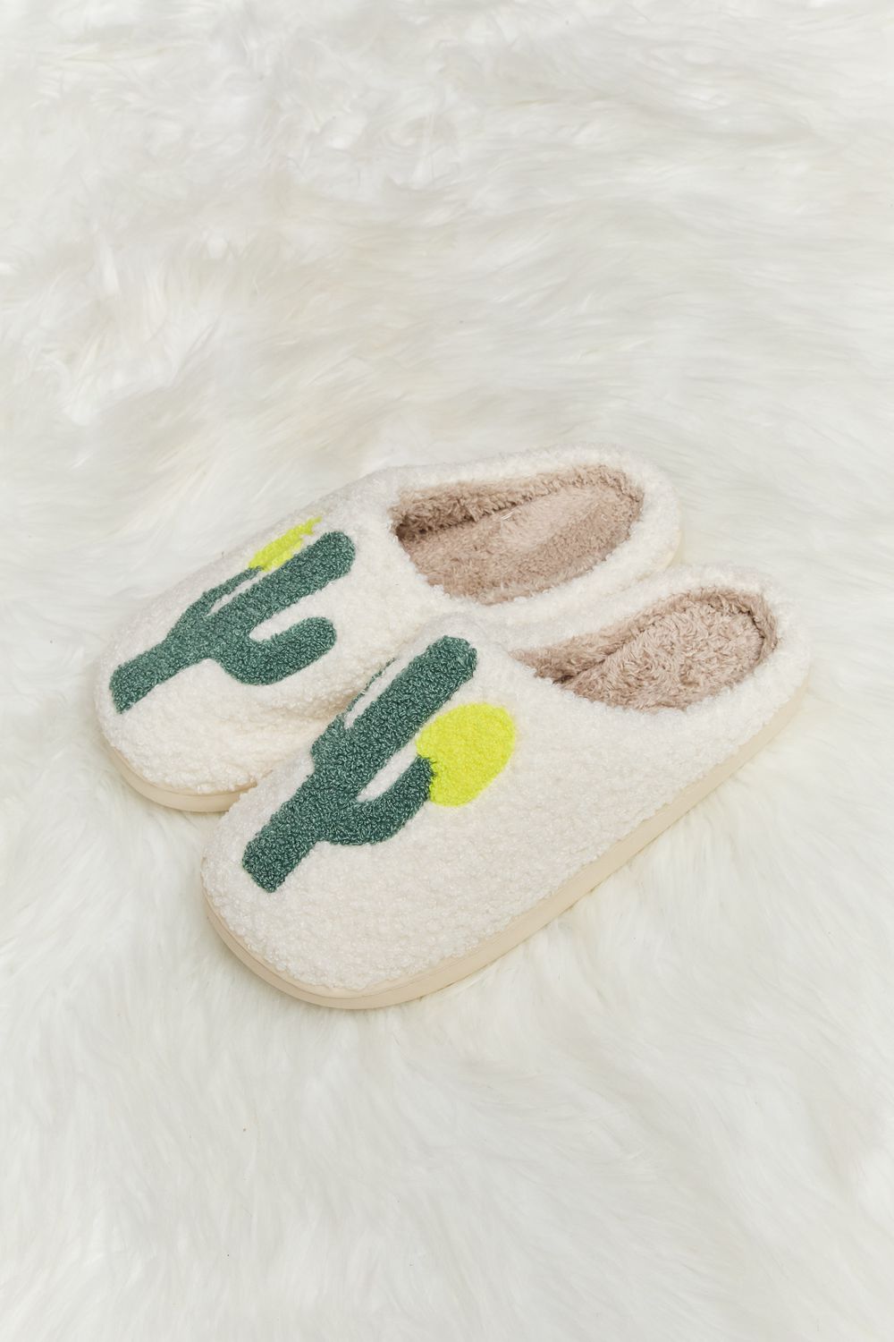 Melody Cactus Plush Slide Slippers  Trendsi   