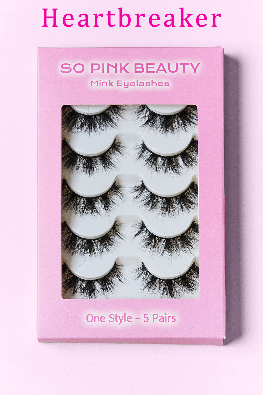 SO PINK BEAUTY Mink Eyelashes 5 Pairs  Trendsi   