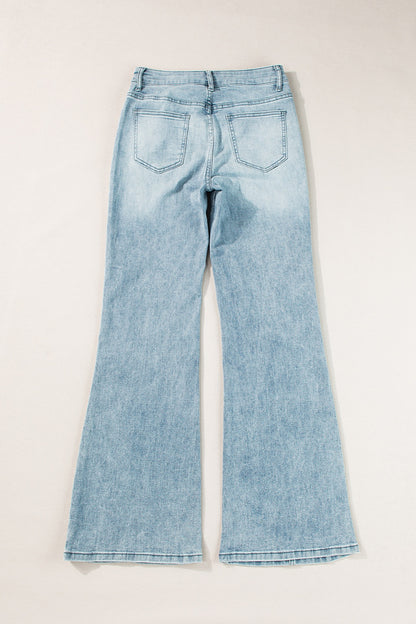 High Waist Bootcut Jeans with Pockets  Trendsi   