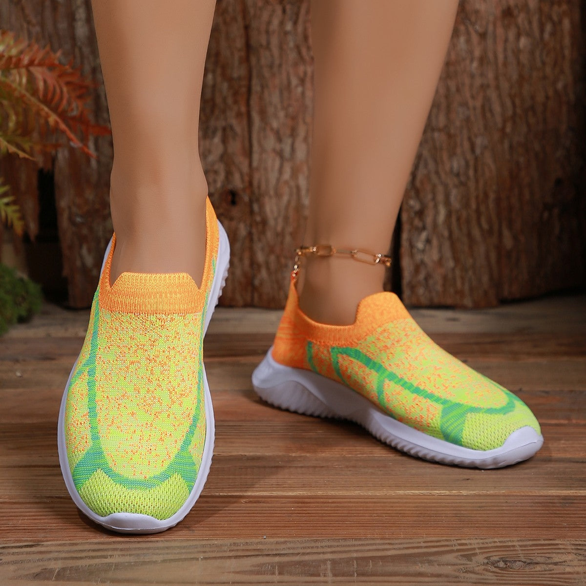 Breathable Mesh Round Toe Sneakers  Trendsi   