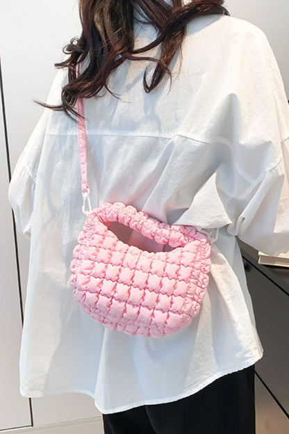 Quilted Puffy Removable Strap Crossbody Bag Bag Trendsi   