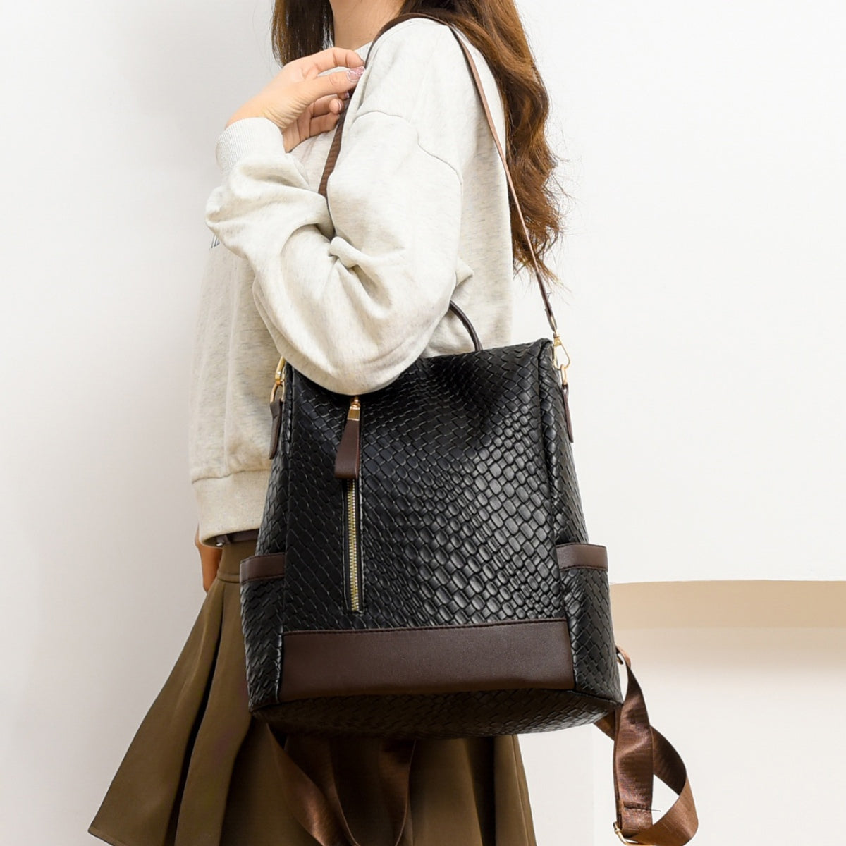 PU Leather Backpack Bag  Trendsi   