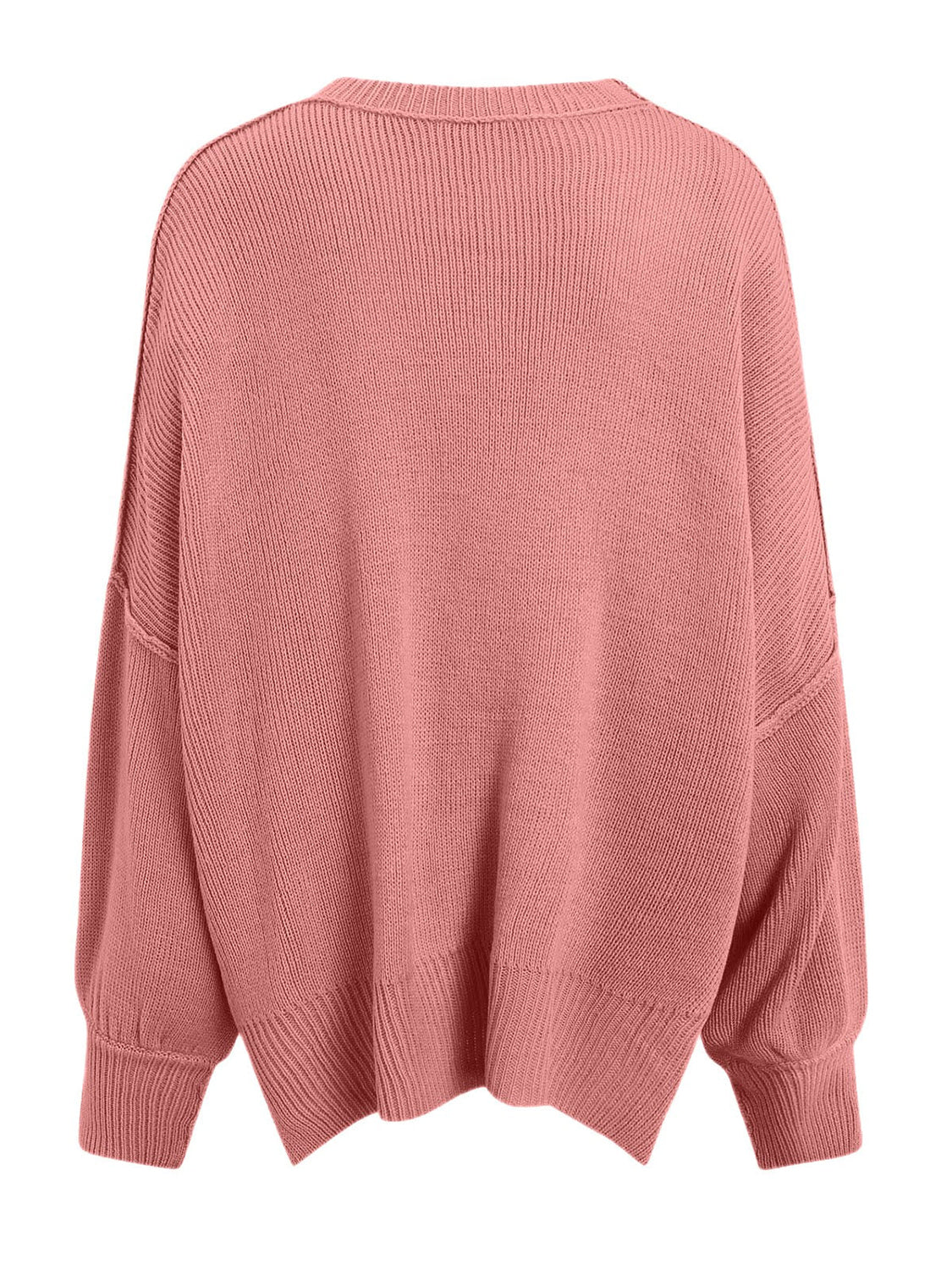 Round Neck Long Sleeve Sweater  Trendsi   