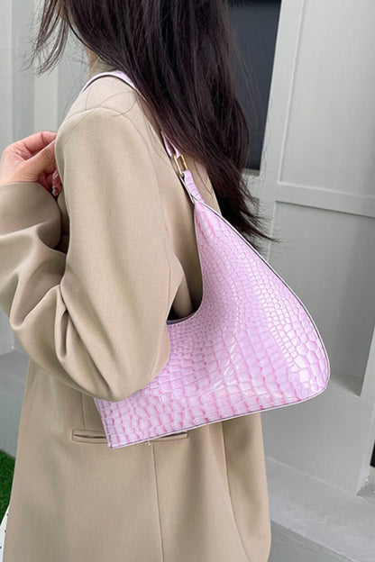 PU Leather Stone Texture Shoulder Bag Bag Trendsi   