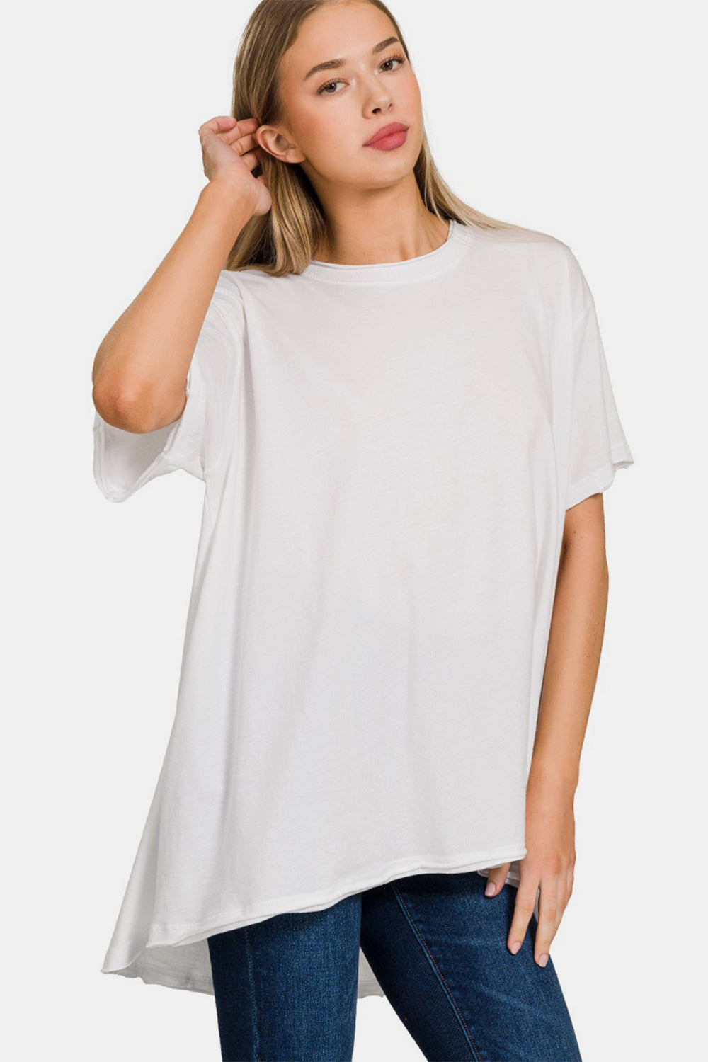 Zenana Round Neck Short Sleeve T-Shirt  Trendsi   