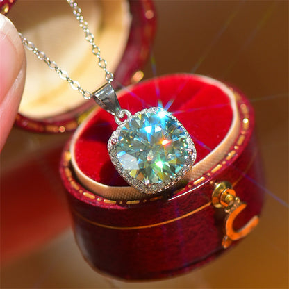 5 Carat Moissanite 925 Sterling Silver Pendant Necklace  Trendsi   