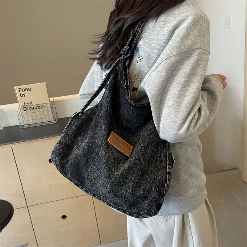 Adjustable Strap Denim Shoulder Bag  Trendsi   