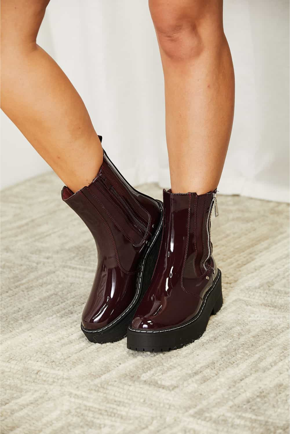 Forever Link Side Zip Platform Boots  Trendsi   