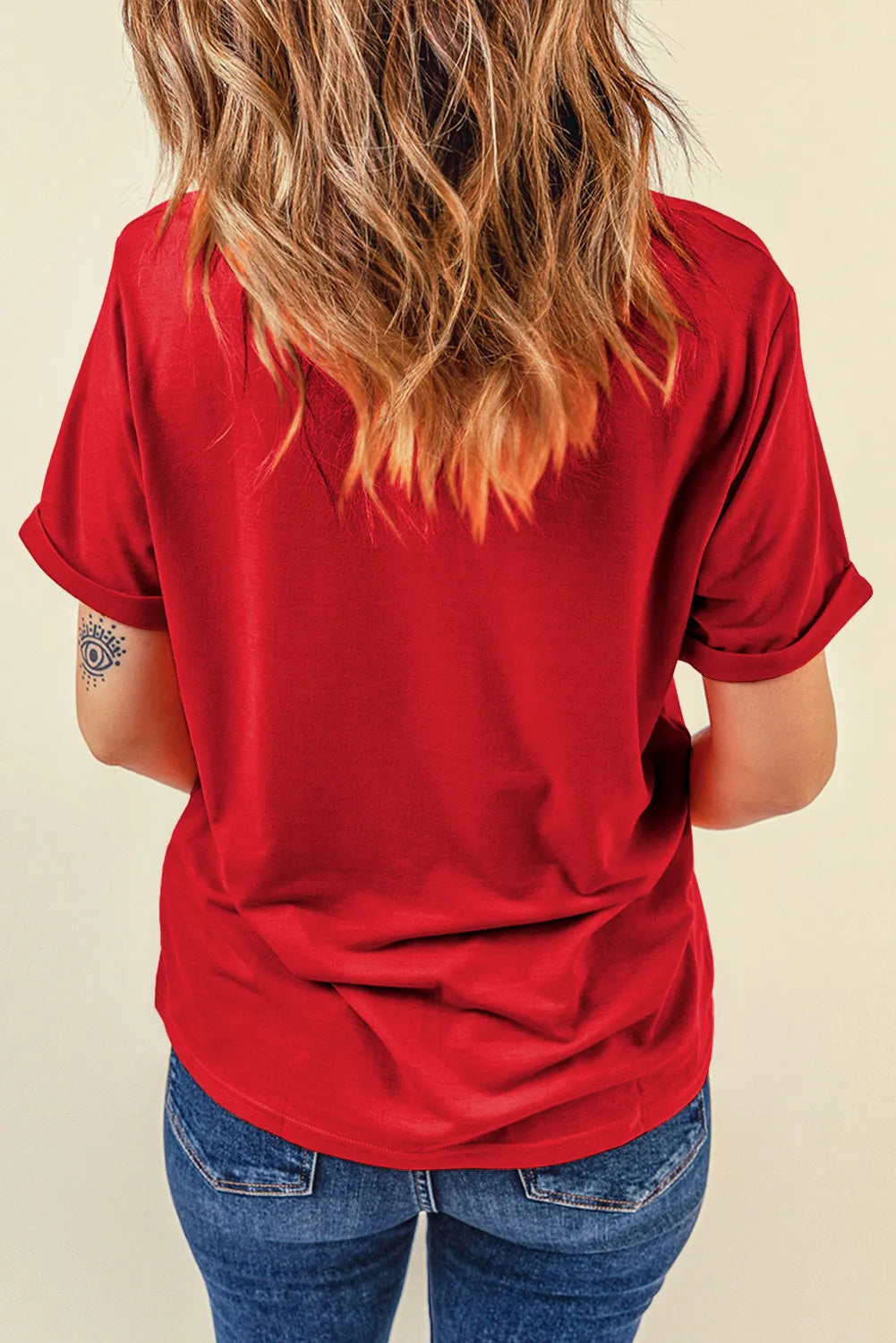 MERRY CHRISTMAS Round Neck Short Sleeve T-Shirt  Trendsi   