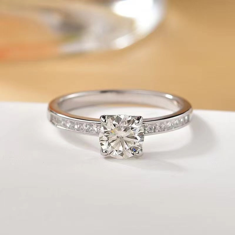 2 Carat Moissanite Zircon 925 Sterling Silver Ring  Trendsi   