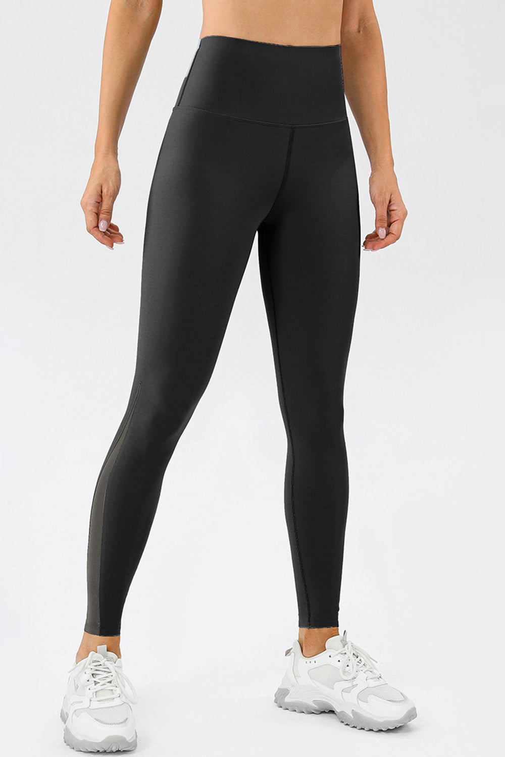 High Waist Skinny Active Pants  Trendsi Black XS 